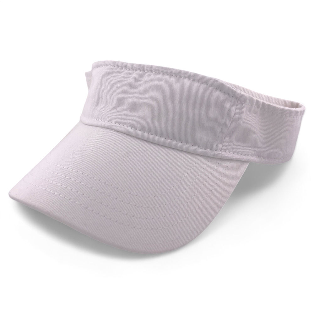 Blank White (For Custom Embroidery) Adjustable‎ Strap Golf Visor Hat Cap OSFA
